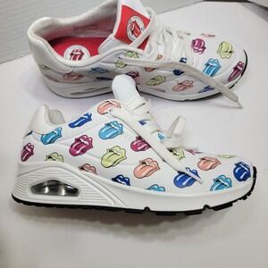 Rolling Stones Street Uno Limited Edition 🌈 Skechers Women‎ Sneakers Size 9.5